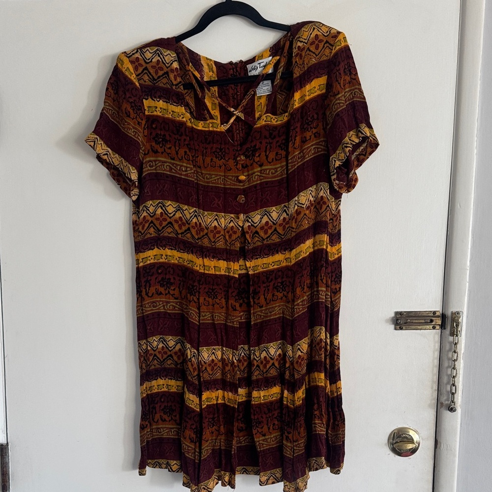 Vintage Colorful Mini Dress